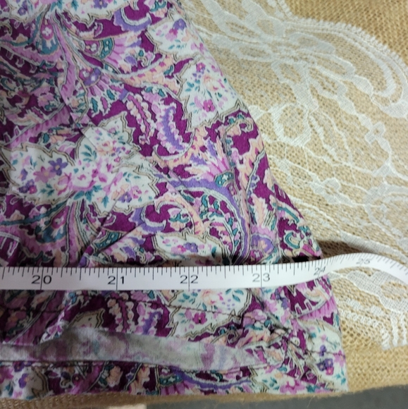 🛒🛍️💥Gently used Blair medium plum scroll midi skirt beautiful purple print - Picture 5 of 10